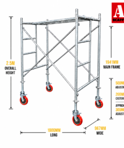 2.5m Mobile Scaffold Base Set Medium