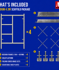 Alternative view of 4.3m Mobile Scaffold Tower Medium