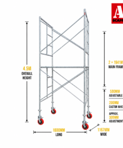 4.5m mobile scaffold large steel scaffold tower