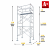 5.3m trapdoor scaffold large mobile scaffold