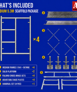 5.3m scaffold tower medium mobile scaffold