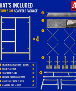 5.3m trapdoor scaffold medium mobile scaffold
