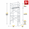 5.3m trapdoor scaffold medium mobile scaffold