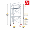 5.5m mobile scaffold large with trapdoor platform
