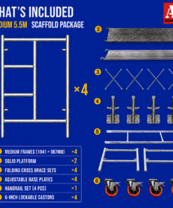 5.5m mobile scaffold medium steel scaffold tower