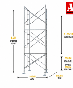 6.3m scaffold tower large mobile scaffold
