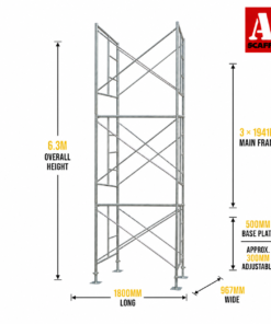 6.3m scaffold tower medium mobile scaffold