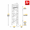 7.3m scaffold tower medium mobile scaffold