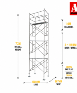 7.3m scaffold tower medium mobile scaffold