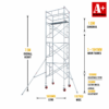 7.5m scaffold with outriggers and trapdoor platform