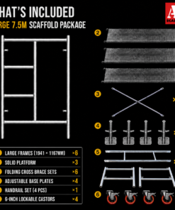 7.5m mobile scaffold large steel scaffold tower