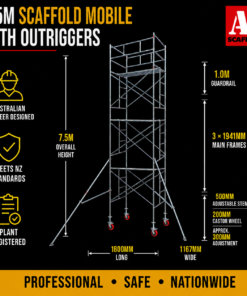 7.5m mobile scaffold with outriggers large steel scaffold