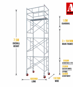 7.5m trapdoor scaffold large mobile scaffold