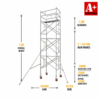 7.5m scaffold with outriggers medium trapdoor mobile scaffold