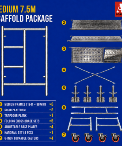 7.5m Mobile Scaffold Medium (Trapdoor) - Image 2